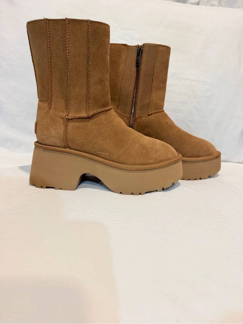 Women's Platform Ankle Boots in Brown